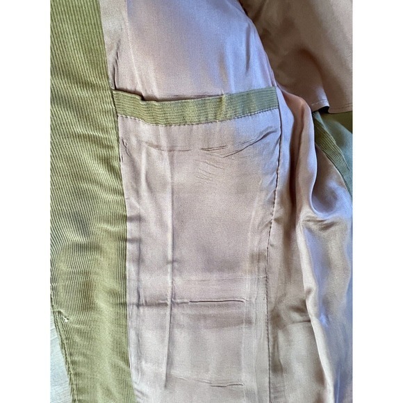 VINTAGE CORDUROY Mens Khaki Two Button Sport Coat Suit Jacket/Blazer,36 - Picture 8 of 15